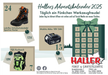 Hallers Forst & Gartenger&auml;te -  Adventskalender 2025