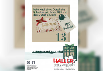 T&uuml;rchen 13. Gutscheinaktion