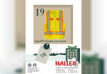 T&uuml;rchen 19. Zipp4Fit Kinderwarnweste