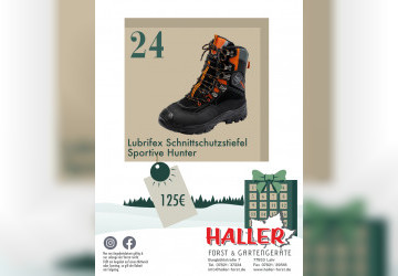 T&uuml;rchen 24. Lubrifex Schnittschutzstiefel Sportive Hunter
